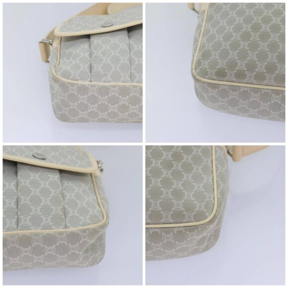 CELINE Macadam Canvas Shoulder Bag Gray Auth - Picture 16 of 16
